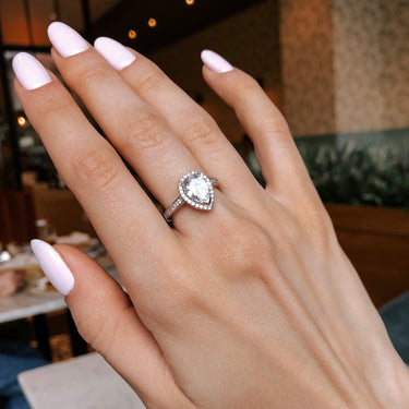Silver Drop Ring - Promise Ring - Silver Ring - Engagement Ring for Women Ring Brother & Sisters